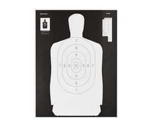 Action Target B34R100 reverse silhouette paper target 17.5 x 23 inches, 100 per box