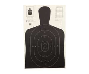 Action Target B27E black and white silhouette paper target 23 x 35 inches 100 pack