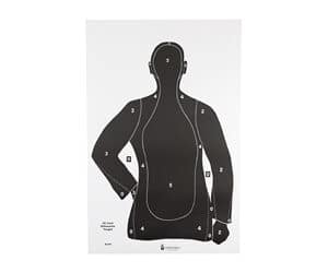 Action Target B21E silhouette paper target 23x35 black 100 pack