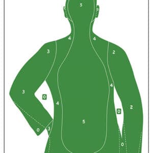 Action Target B21E green silhouette paper targets 23 x 35 inches 100 per box