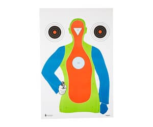 Action Target B-21E fluorescent silhouette paper target 23x35 100 per box