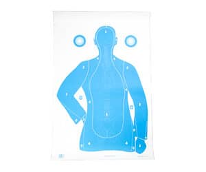 Action Target B-21E Vital silhouette/vitals paper target 23x35 blue white 100 pack