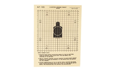 Action Target M16A2 Zeroing Target — 25 Meters, 100 Pack