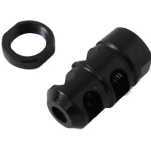Kel-Tec PLRSU582 PLR-22 Muzzle Brake Kit Black Steel with 1/2"-28 tpi Threads for 22 LR Kel-Tec PLR-16