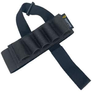 ADAPTIVE TACTICAL AT06400 Stock Mounted Shell Carrier 5rd Shotshells Removable Black Nylon Non Slip Loops Adj. Stock Fit
