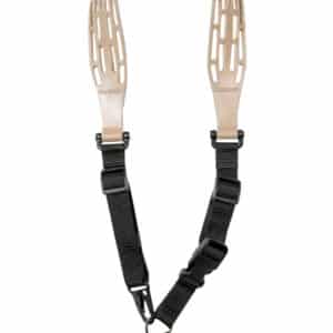 Limbsaver 12140 Tactical Sling Tan w/ Black Strap Nylon 48" OAL 1" W & Adjustable One-Two Point Design