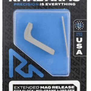 Rival Arms RA72G001D extended magazine release for Glock Gen3, matte anodized silver aluminum