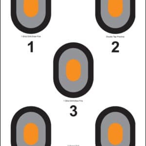 Action Target 530OC100 Bullseye paper target 23 x 35 multi-color pack of 100