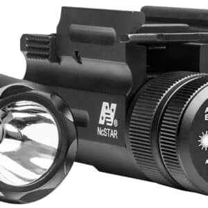 NcSTAR AQPTFLG flashlight and green laser combo, black anodized, quick-detach rail mount