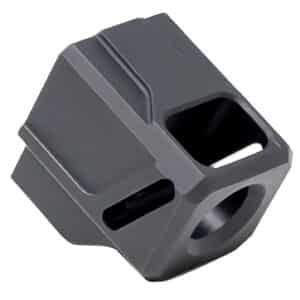 Faxon Firearms FFPACOMPSSG01 EXOS-523 Compensator for G43 Black Anodized Aluminum 1/2"x28 Threads 1.125" OAL 9mm