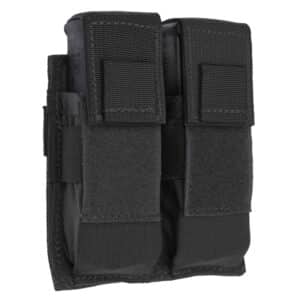 Tacshield T3602BK Universal Double Pistol Mag Pouch Black 1000D Nylon