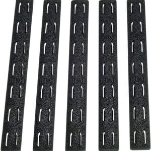 BCM KMRRPBLK5 Rail Panel Kit AR Platform KeyMod 5.55" Black Polymer 5 Pack