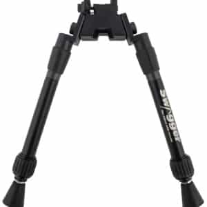 Swagger SWAGBPSEA12 Sea12 Extreme Angle Bipod with Black Finish, Picatinny Attachment & 9-12" Vertical Adjustment
