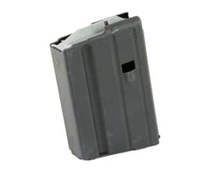 ASC 6.8 SPC 10rd stainless steel AR magazine, black body, grey follower