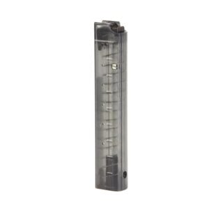 B&T 9mm 30rd translucent polymer magazine with slimline rubber bumper