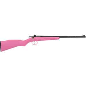 Keystone Crickett .22 LR youth rifle 16.12-inch blued barrel with pink synthetic stock