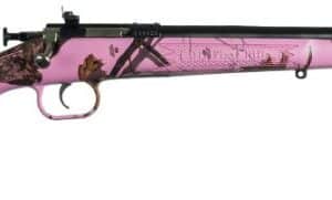 Keystone Crickett G2 .22 LR youth single-shot rifle 16.12 in blued with Mossy Oak Pink Blaze synthetic stock