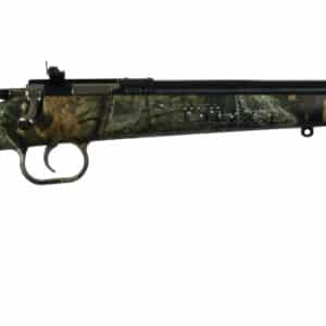 Keystone Crickett G2 .22 LR youth rifle with blued barrel and Mossy Oak Break-Up synthetic stock