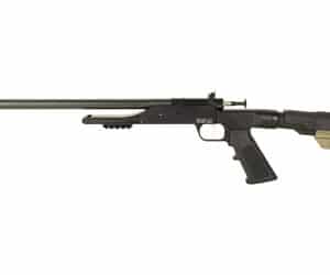 Keystone 6061 Precision .22 LR single-shot rifle with 16.12 in threaded carbon fiber barrel, black