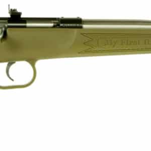 Keystone Crickett youth .22 LR rifle, 16.12 in stainless barrel, desert tan synthetic stock, right-hand