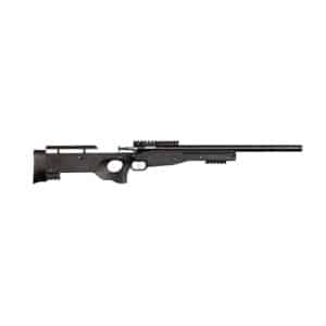 Davey Crickett Crickett KSA2150-BLK .22 LR single-shot rifle with 16.10-inch threaded bull barrel and black synthetic adjusta