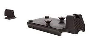 Trijicon 1911 RMR mount with integrated green tritium front and rear night sights