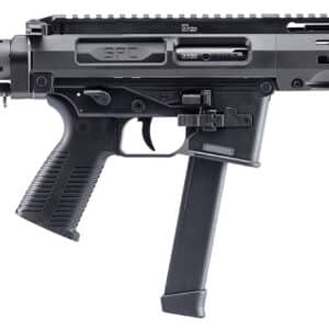 B&T SPC9 9mm carbine in black with buffer tube stock and polymer grip