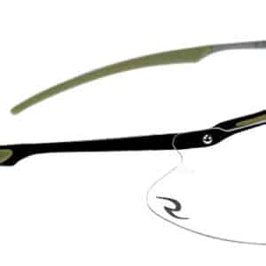 Radians CSB1011CS ballistic-rated shooting glasses, clear lens, black metal half-frame