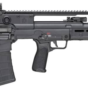 Springfield Armory Hellion 5.56mm 18" bullpup rifle in black with flip-up sights