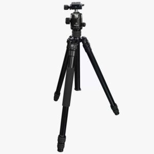 Athlon Midas AL28 aluminum tripod 28mm 17-65in black with soft case