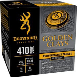 Browning Golden Clays .410 Bore 2.50-inch 1/2oz #8 shot 25rd box