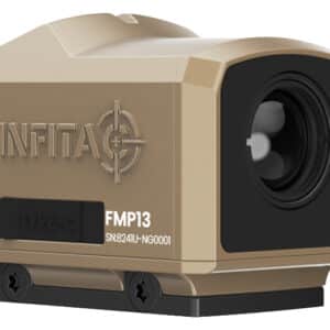 INFITAC FMP13 Fast Mini thermal pistol optic in tan with 13mm lens and 1.4-inch display