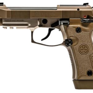 Beretta 80X Cheetah .380 ACP 4.4in Threaded Barrel Desert Tan side view