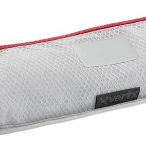 Vertx VTX5205AGYNA Overflow Pouch 2 pk, Large Size made of White Nylon with Mesh & Red Accents, YKK Zipper & Durable Hook Back Panel 15.50" W x 5.20" H Dimensions