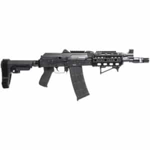 Zastava ZPAP85 AK-style pistol 5.56 NATO with quad rail and SBA3 brace
