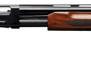 Charles Daly 301 20 Gauge pump-action shotgun with 26-inch vent-rib barrel and gloss wood stock