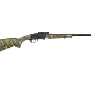 Charles Daly 101 single-shot .410 bore shotgun, 20 inch barrel, black receiver with camo stock
