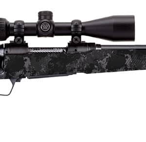 Savage 110 Apex Hunter XP SR 300WIN Veil Poseidon rifle with mounted Vortex Crossfire II 3-9x40 scope