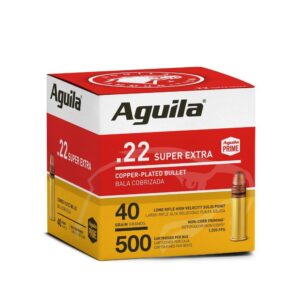 Aguila Super Extra .22 LR 40 gr copper-plated solid point 500-round box