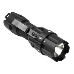 NCSTAR Pro Series compact LED flashlight, 250 lumens, black anodized aluminum, with pocket clip