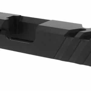TacFire Replacement Slide 9mm Luger Graphite Black Cerakote Stainless Steel with Optics Cut & Slide Ports for Glock 17 Gen3