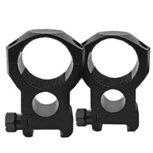 Extra-high 30mm tactical scope rings in matte black for Picatinny flattop AR platforms