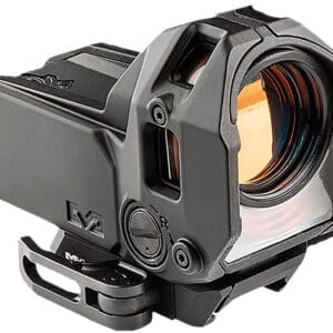 Meprolight M22 1x optic with 10 MOA amber triangle reticle in black