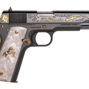 COLT 1911 La Familia 38 SUP 5IN blued engraved limited edition