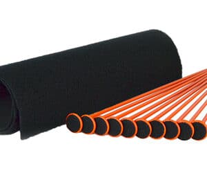 GSS Rifle Rod Kit 10-pack orange with shelf liner for long gun storage