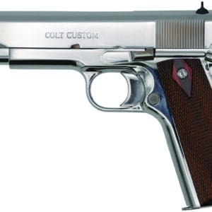 Colt 1911 Government .45 ACP 5 inch bright stainless pistol (blemished)