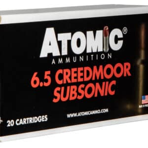 Atomic 6.5 Creedmoor 130gr Subsonic ammunition 20 rounds per box