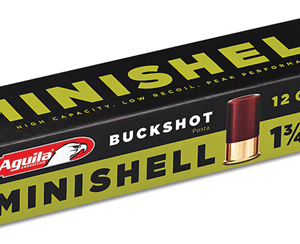 Aguila 1CHB1288 Minishell Buckshot 12 Gauge 1.75", 5/8 oz, 4B (7P)/1B (4P) Shot, 20 Per Box/25 Cs