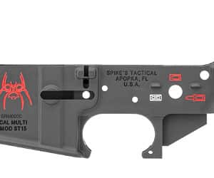 Spikes Tactical Spider stripped lower receiver 7075-T6 black hardcoat anodized AR-15