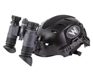 Armasight BNVD-40 Gen 3 1600+ FOM Ghost White Phosphor binocular with built-in IR illuminator and matte gray finish